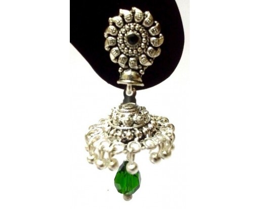 Silver Oxidized Earrings Jhumka Jhumki Bolly Imitation Jewelry Drop Dangle EA141